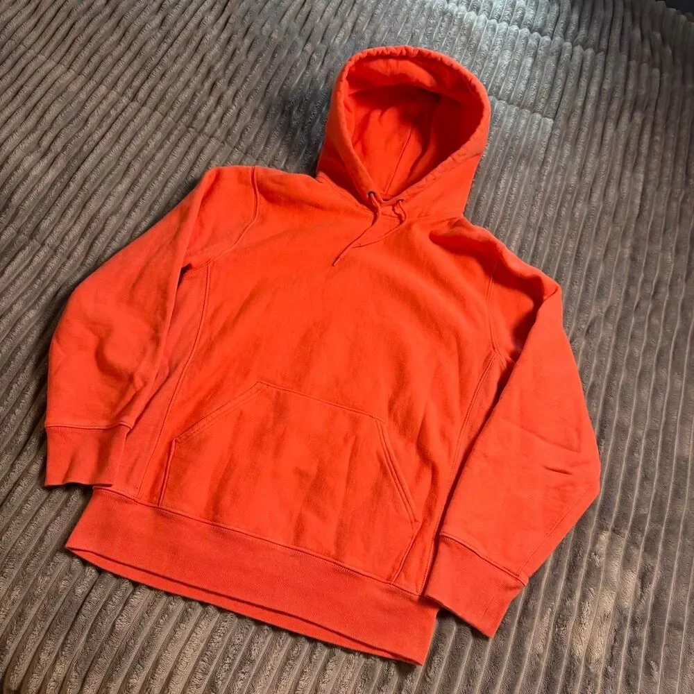 Men’s J. Crew Sportswear Heavyweight Blank Hoodie Salmon Pink Medium New York